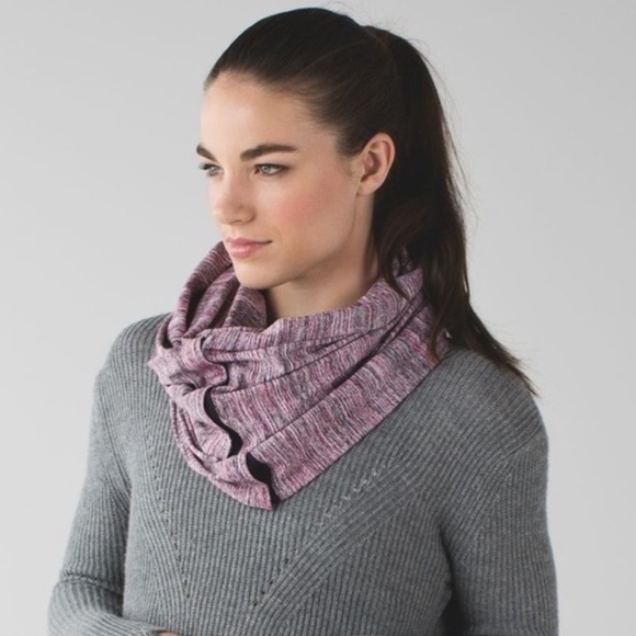 Lululemon | Pink & Gray Heathered Vinyasa Scarf - Picture 2 of 10
